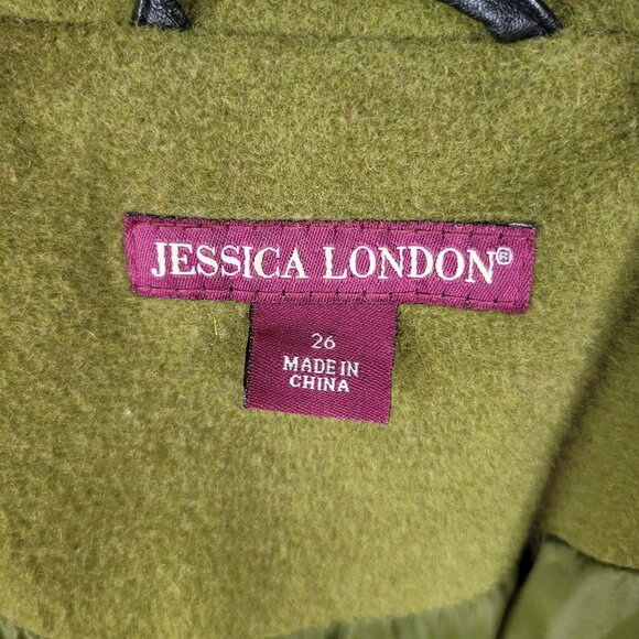 Jessica London Pea Coat Plus Size 26 26W 4X Bottom Up Warm Winter Art To Wear - Picture 8 of 9